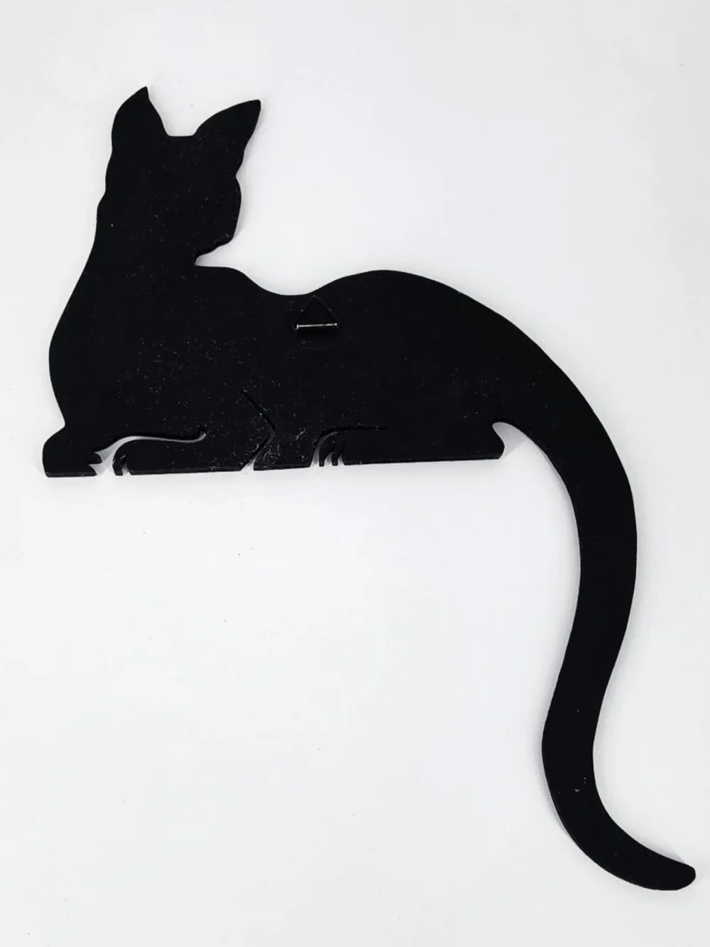 Pair VTG Silhouette Black Cats Door Topper Handmade Wood Doorframe Decor Hangers